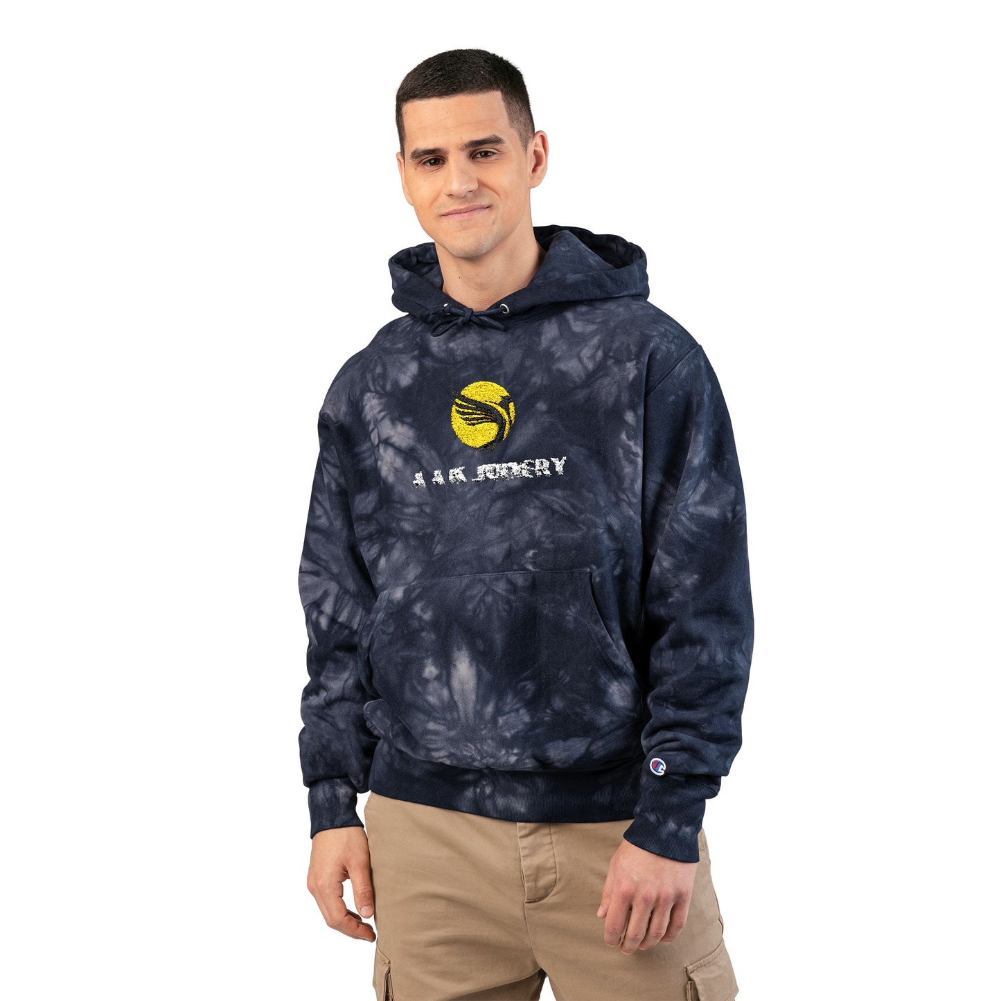 A A K JOINERY Unisex Tie-Dye Hoodie with Embroidery – Cozy Streetwear, Festival Outwear, Relaxed Fashion
