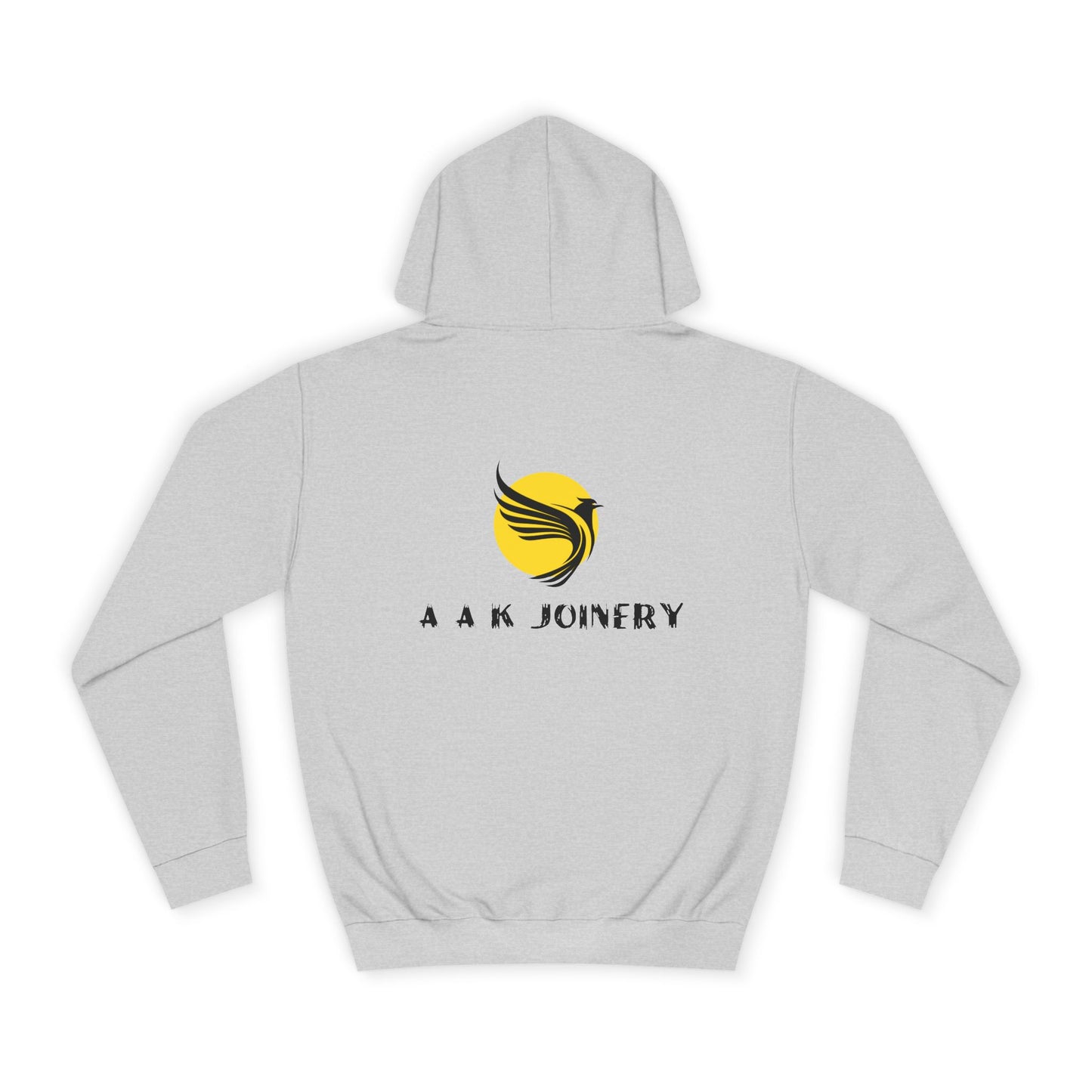 A A K JOINERY Unisex College Hoodie – Vintage Logo Sweatshirt, Cozy Campus Wear