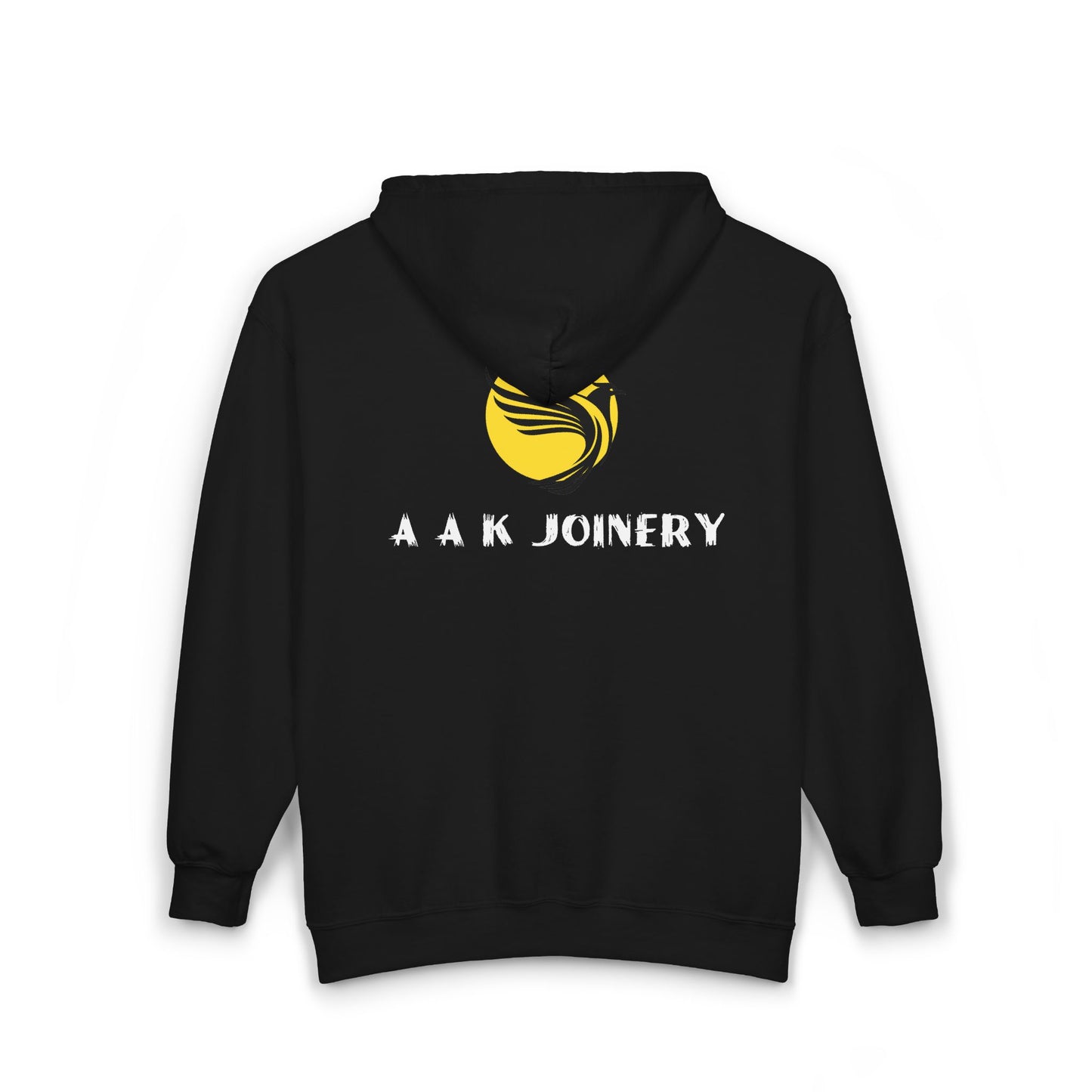 A A K JOINERY Cozy Unisex Zip Hoodie – Customizable Graphic Sweatshirt