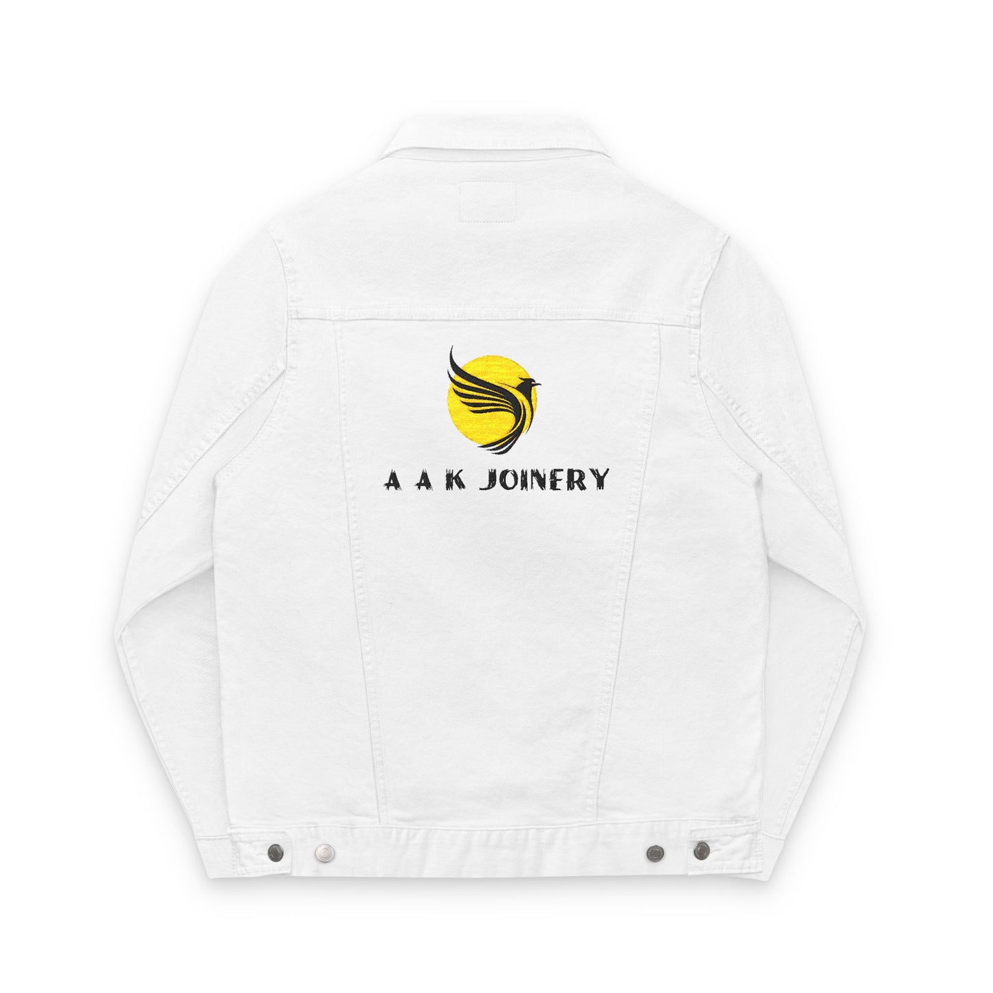 A A K JOINERY Unisex Embroidered Denim Jacket – Custom Design Streetwear, Unique Trendy Casual Fashion