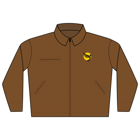 A A K JOINERY Durable Work Jacket with Embroidered Logo – Heavyweight Cotton Duck Cloth, Outdoor Workwear